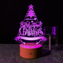 Purple Vintage Christmas New Year Lamp
