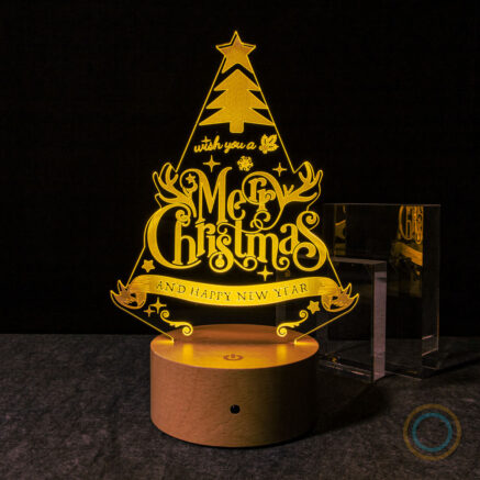 Vintage Warm Christmas New Year Lamp