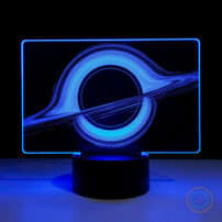 Gargantua Desk Lamp Black Hole Acrylic Light Blue