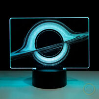 Gargantua Desk Lamp Black Hole Acrylic Light Cyan