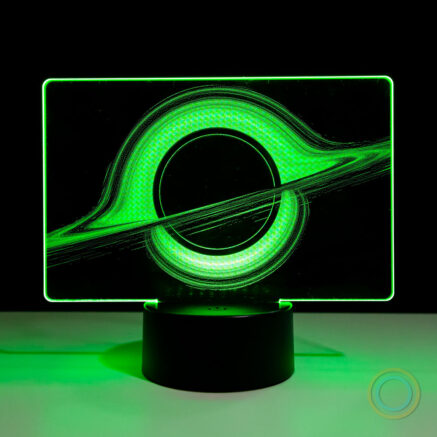 Gargantua Desk Lamp Black Hole Acrylic Light Green