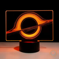 Gargantua Desk Lamp Black Hole Acrylic Light Orange