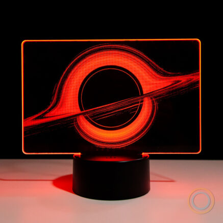 Gargantua Desk Lamp Black Hole Acrylic Light Red