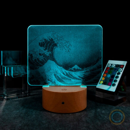 Classic Acrylic Engraving Lamp Japanese Cyan Light