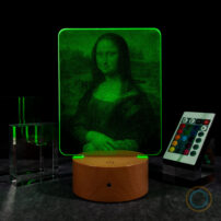 Mona Lisa Night Light Design Famous Painting Lamp Green Light