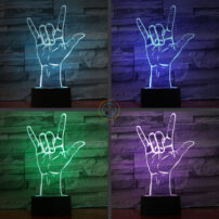 Love You Gesture Desk Lamp RGB LED Light
