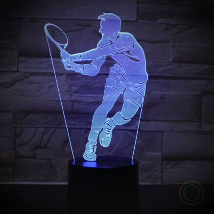 Male Tennis Player Desk Lamp Acrylic Light