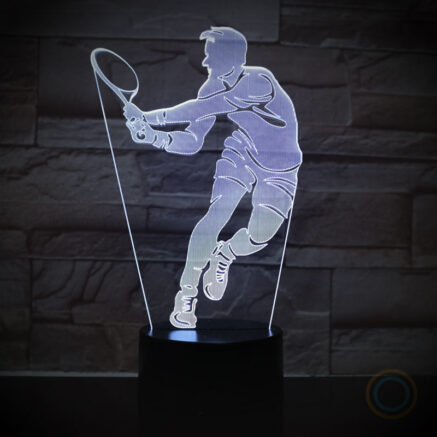 Male Tennis Player Desk Lamp Acrylic Light
