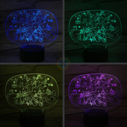 Merry Christmas Acrylic Light LED Lamp