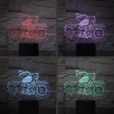 Motorbike Night Light Remote Touch Lamp
