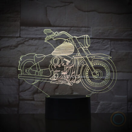 Motorbike Night Light Remote Touch Lamp Warm