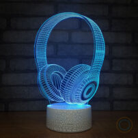 Music Headset Desk Lamp Decor LED Light
