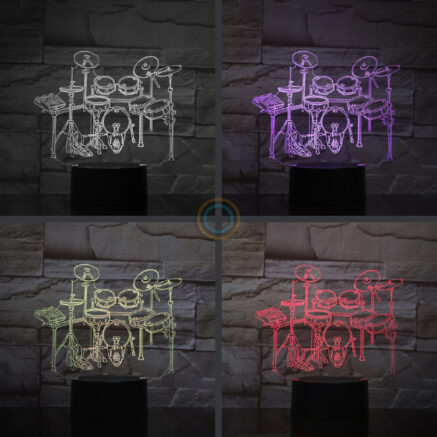 Night Light Rack Drum Set LED Desk Lamp
