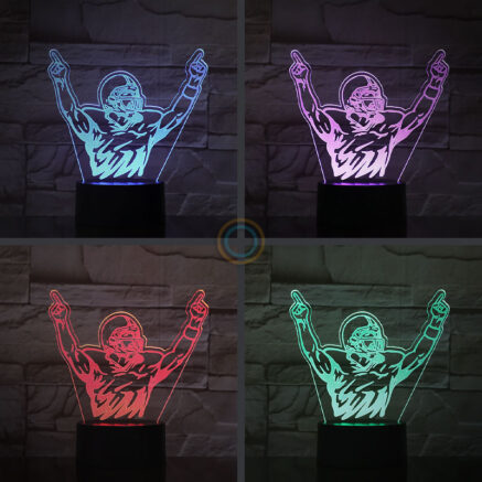Optical Acrylic Desk Lamp Footbal Player
