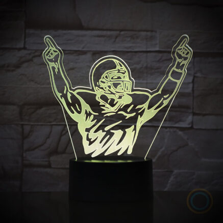 Optical Acrylic Desk Lamp Footbal Player