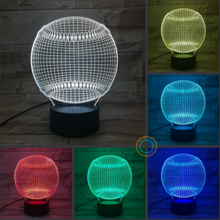 Optical Baseball Night Light LED Lamp