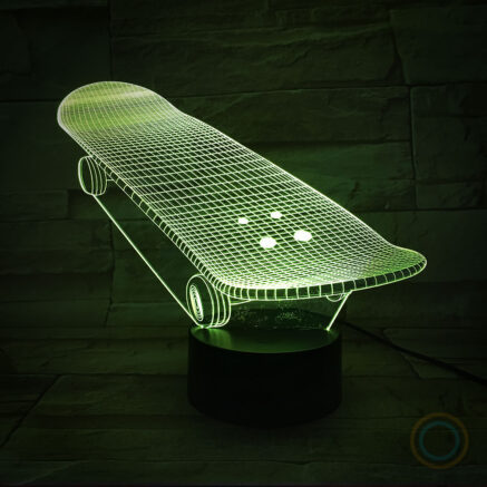 Optical Illusion Skateboard Night Lamp