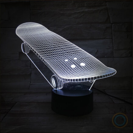 Optical Illusion Skateboard Night Lamp