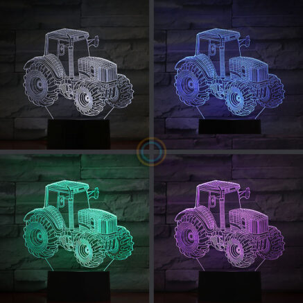 Optical Illusion Tractor Night Light Farm Lamp
