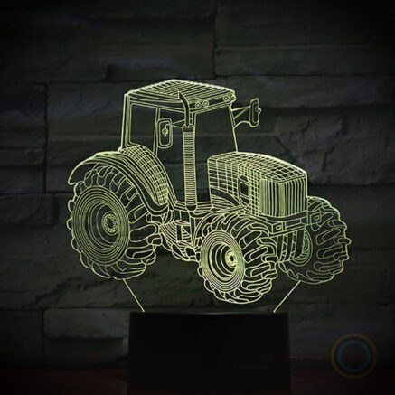 Optical Illusion Tractor Night Light Farm Lamp