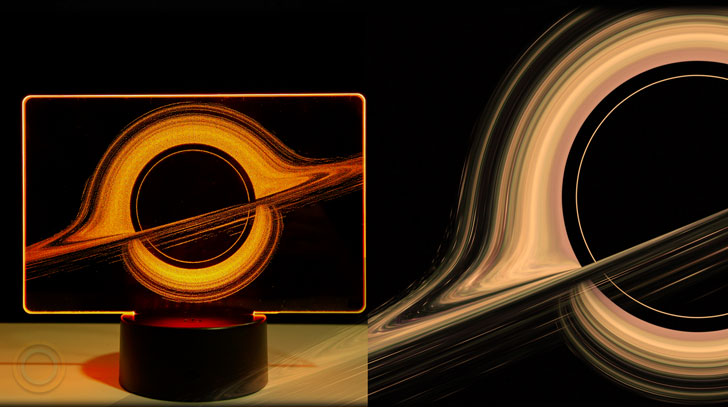 Lumiousa Personalized Galaxy Photo Lamp Black Hole