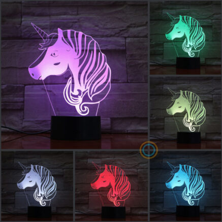Portrait Unicorn Desk Lamp LED Night Light