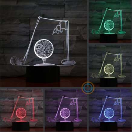 RGB LED Golf Goal Night Desk Lamp