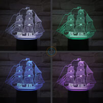 Remote Touch Sailboat Lamp LED Table Light