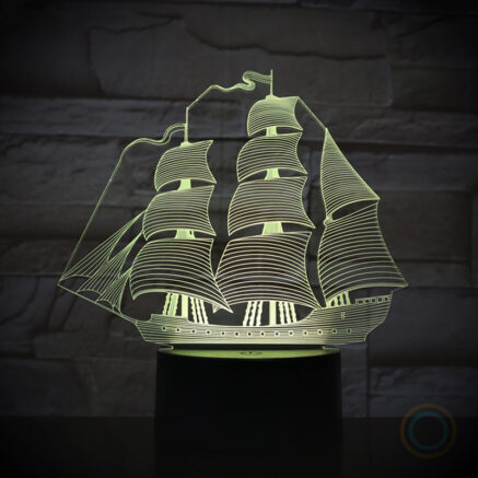 Remote Touch Sailboat Lamp LED Table Light