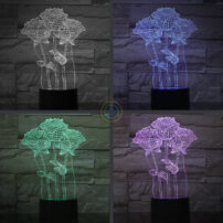 Romantic Roses Desk Night Light LED Lamp