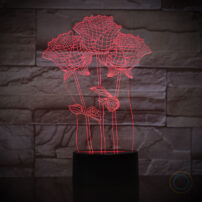 Romantic Roses Desk Night Light LED Lamp