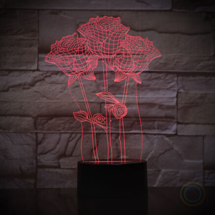 Romantic Roses Desk Night Light LED Lamp