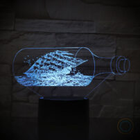 Sailboat in the Bottle Night Light Touch Lamp