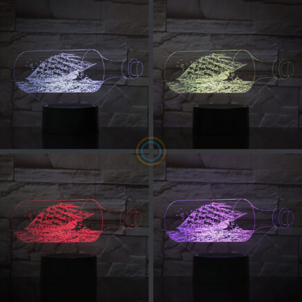 Sailboat in the Bottle Night Light Touch Lamp