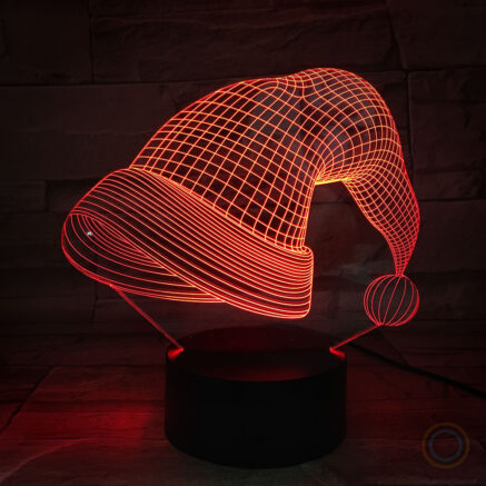 Santa Hat Night Light 3D Optical LED lamp