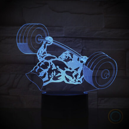 Weightlifting Man Night Light LED Lamp