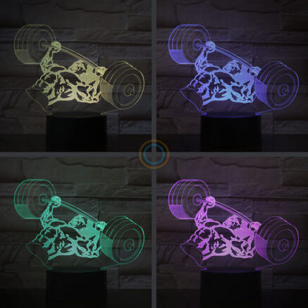 Weightlifting Man Night Light LED Lamp