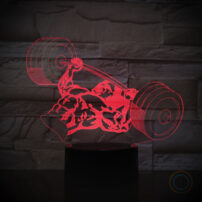 Weightlifting Man Night Light LED Lamp