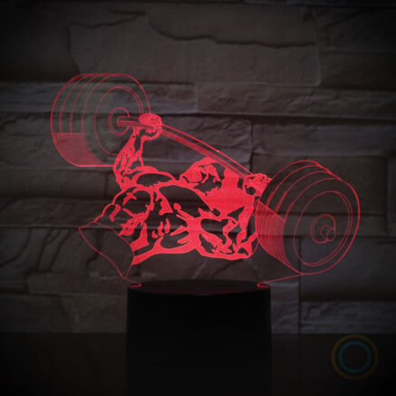 Weightlifting Man Night Light LED Lamp