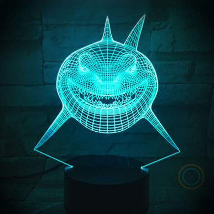 White Shark LED Light Cartoon Shark Lamp